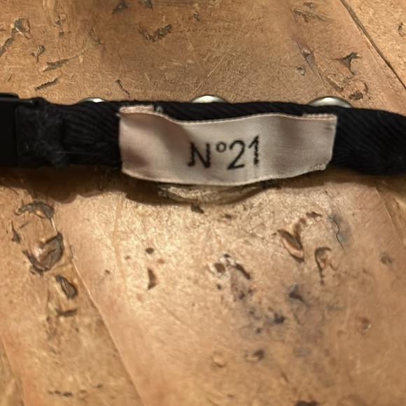 RARE! No. 21 Black studded Women's stretch BOW Belt - Picture 3 of 5